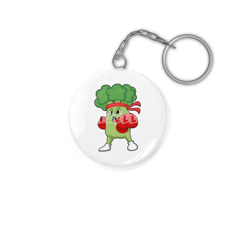 Broccoli at Boxing with Boxing gloves Anahtarlık