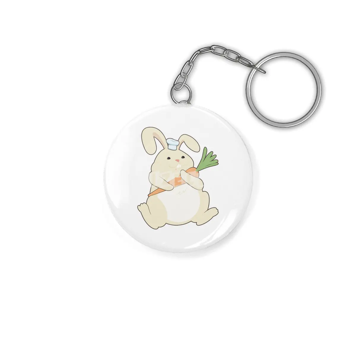 Bunny as Cook with Carrot Anahtarlık
