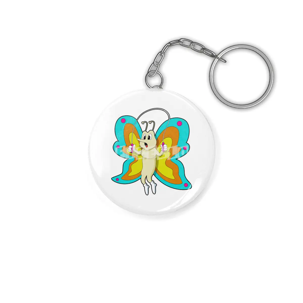 Butterfly at Jumping rope Fitness Anahtarlık