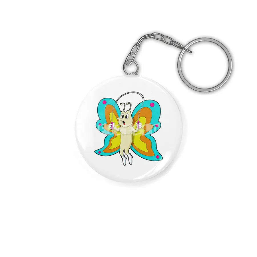 Butterfly at Jumping rope Fitness Anahtarlık