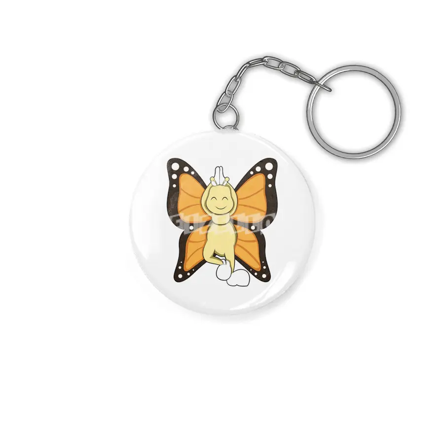 Butterfly at Yoga Stretching exercises Anahtarlık