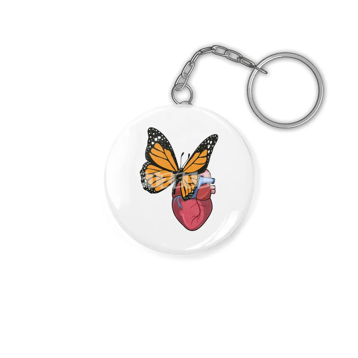 Butterfly with Heart Anahtarlık