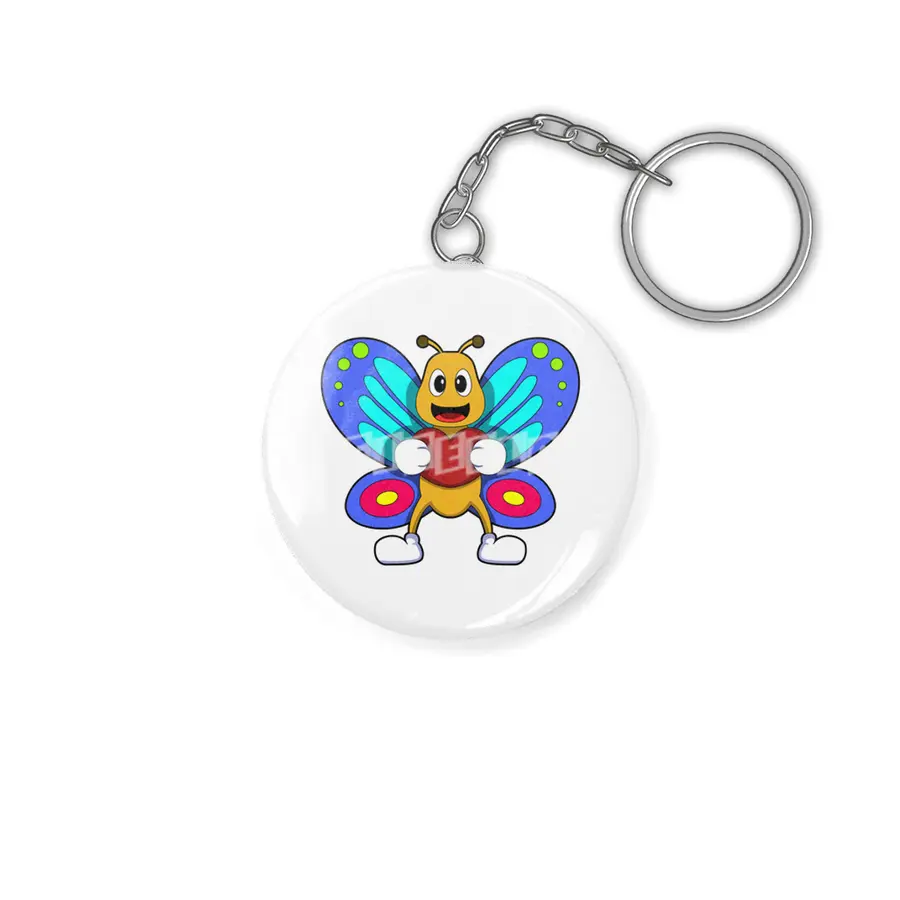 Butterfly with Heart Anahtarlık