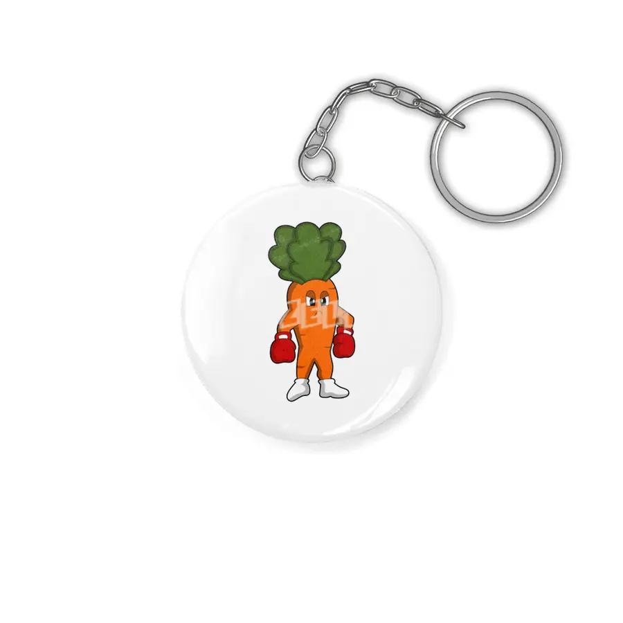 Carrot as Boxer with Boxing gloves Anahtarlık
