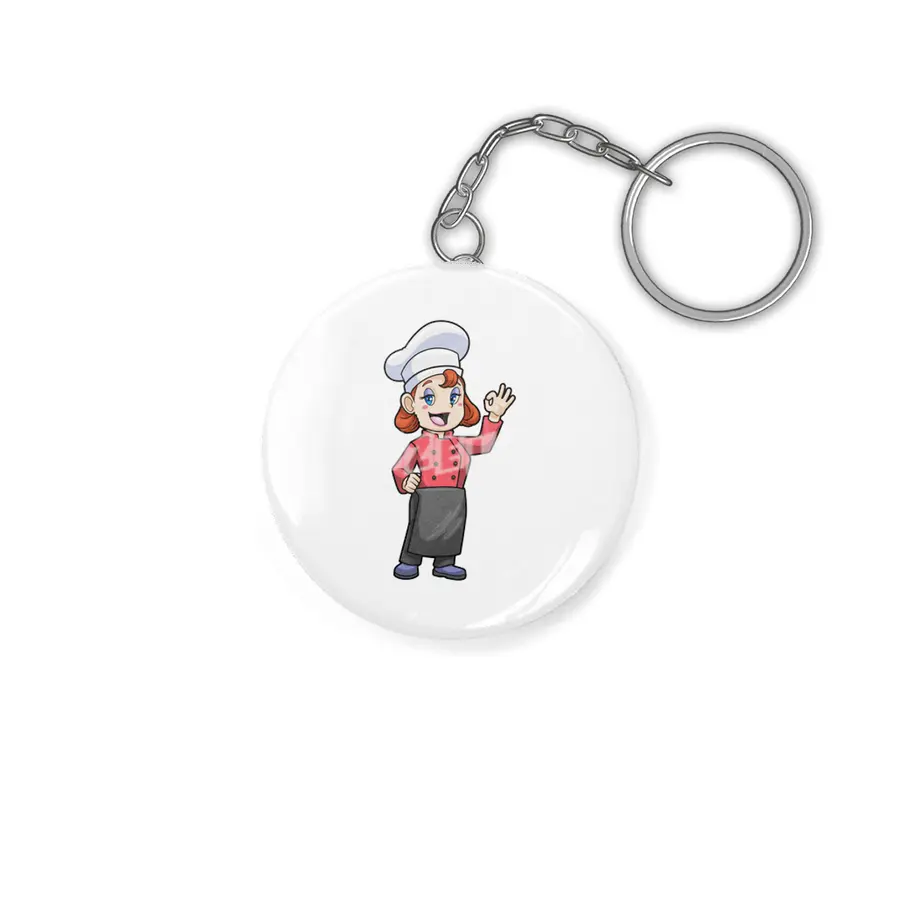 Chef with Cooking apron Anahtarlık