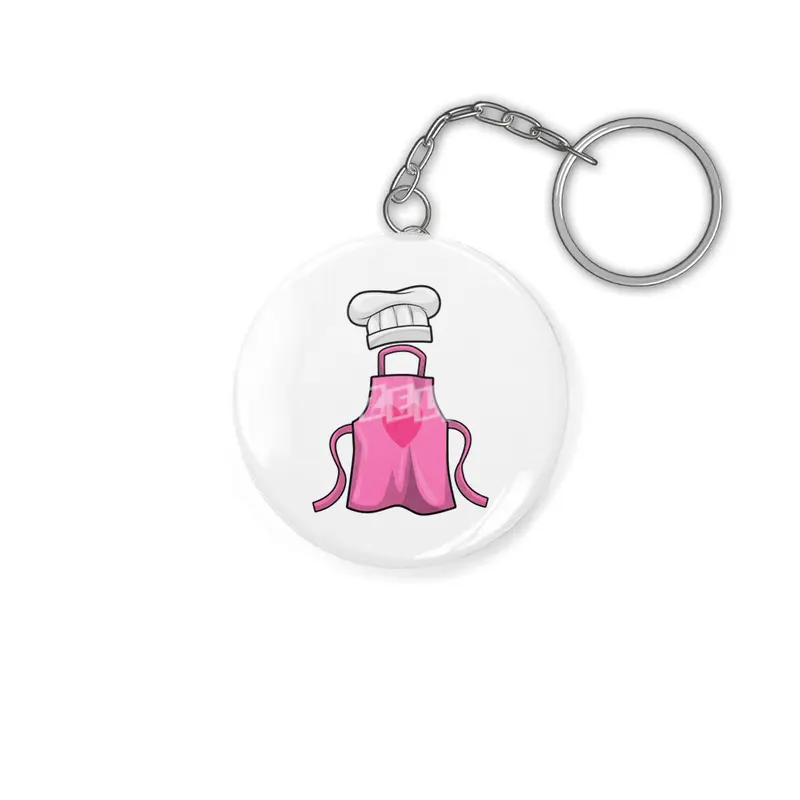 Cooking apron and Cooking hat with Heart Anahtarlık