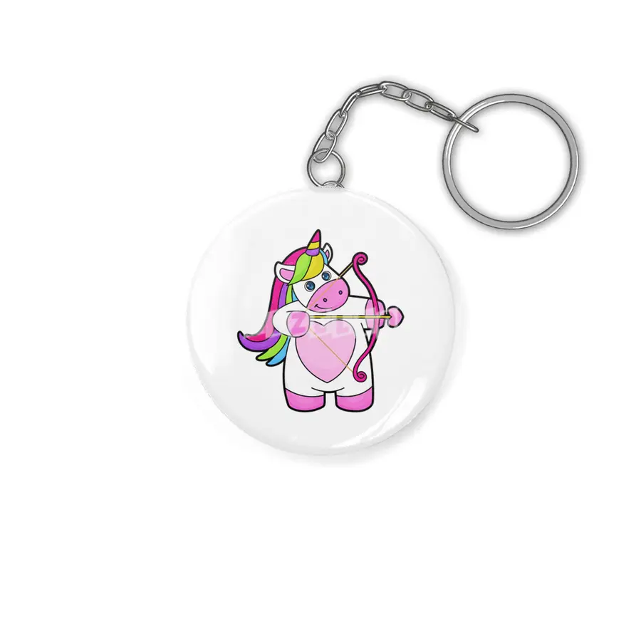 Unicorn as Archer with Bow & Arrow Anahtarlık