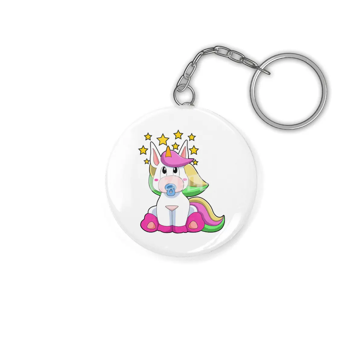 Unicorn as Baby with Pacifier Anahtarlık