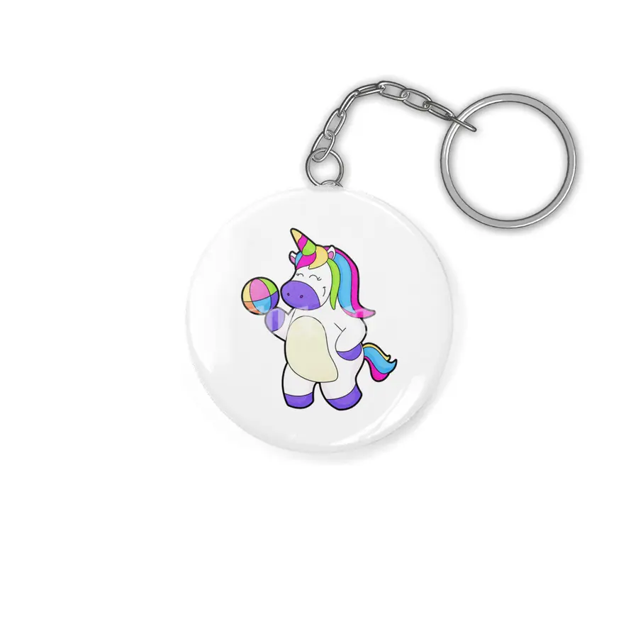 Unicorn with Volleyball Anahtarlık