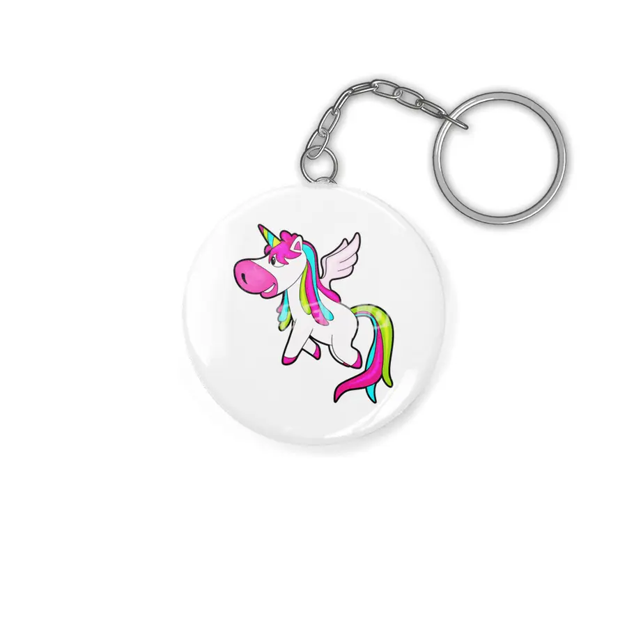 Unicorn with Wings Anahtarlık