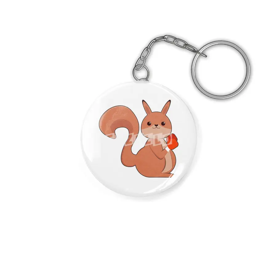 Squirrel as Boxer with Boxing gloves Anahtarlık