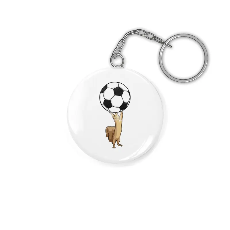 Squirrel with Soccer ball Anahtarlık