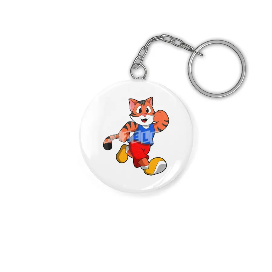Tiger as Runner at Jogging Anahtarlık