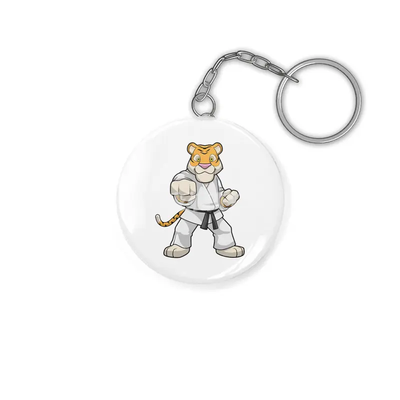Tiger at Martial arts Karate Anahtarlık