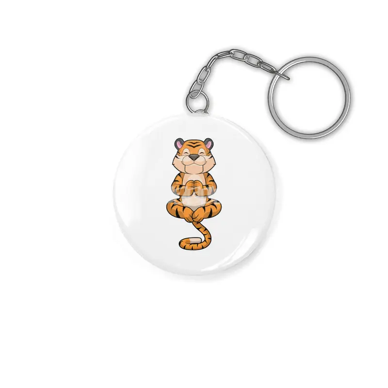 Tiger at Yoga Fitness Anahtarlık