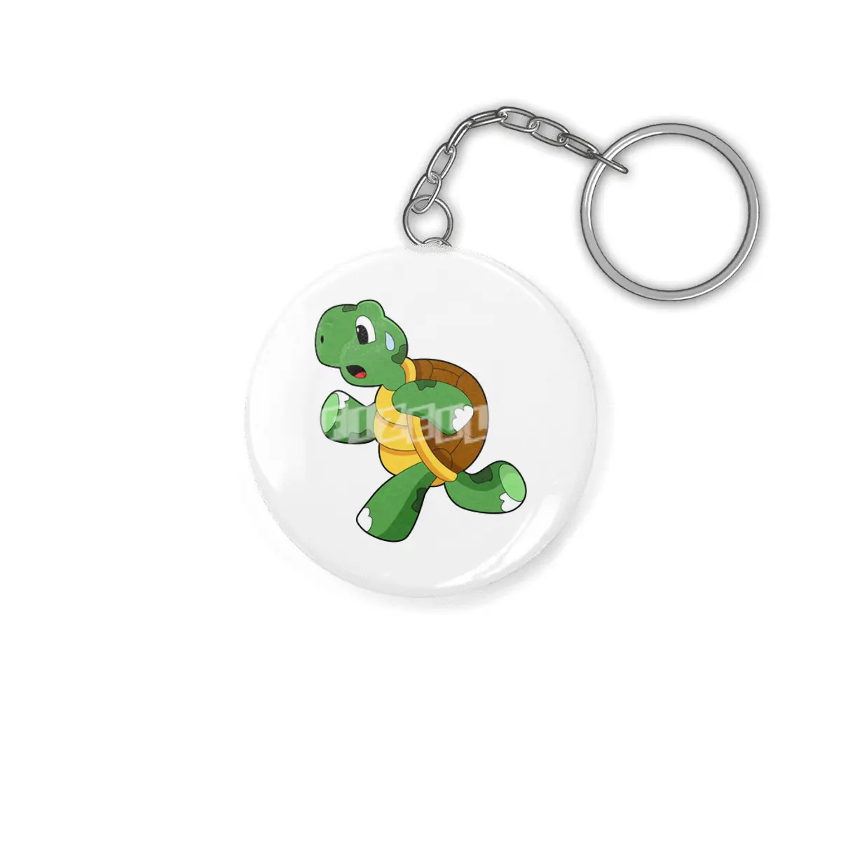 Turtle as Jogger at Running Anahtarlık