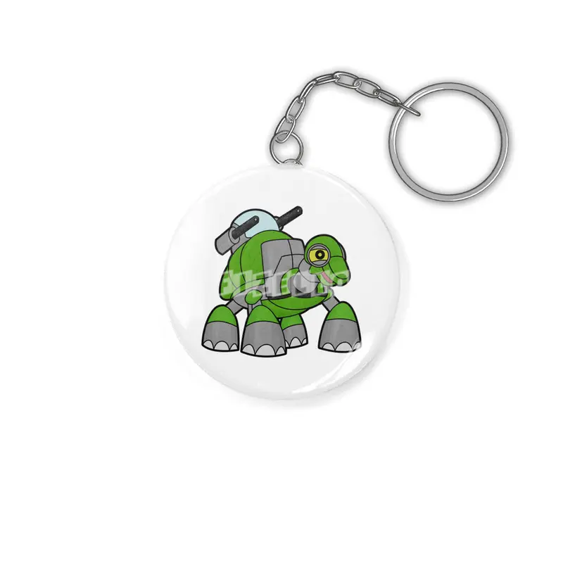 Turtle as Robot with Cannons Anahtarlık