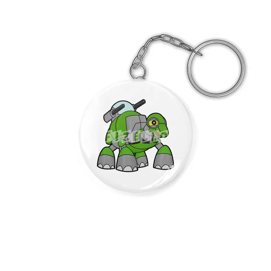 Turtle as Robot with Cannons Anahtarlık