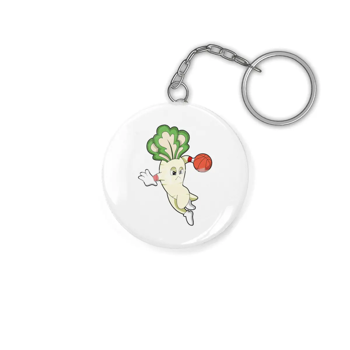 Radish at Basketball Sports Anahtarlık