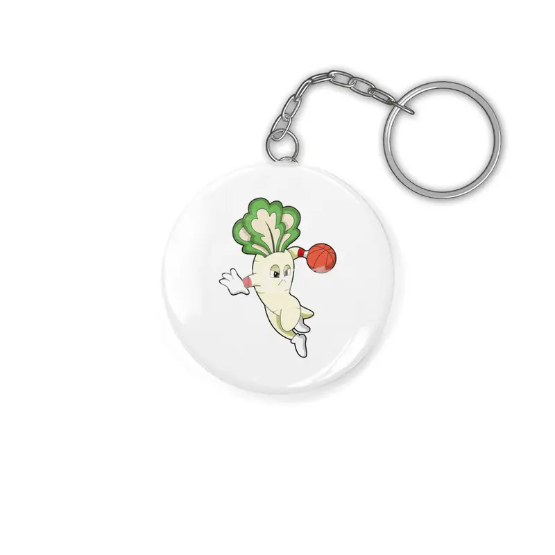 Radish at Basketball Sports Anahtarlık