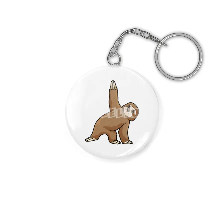 Sloth at Yoga Stretching exercises Legs Anahtarlık