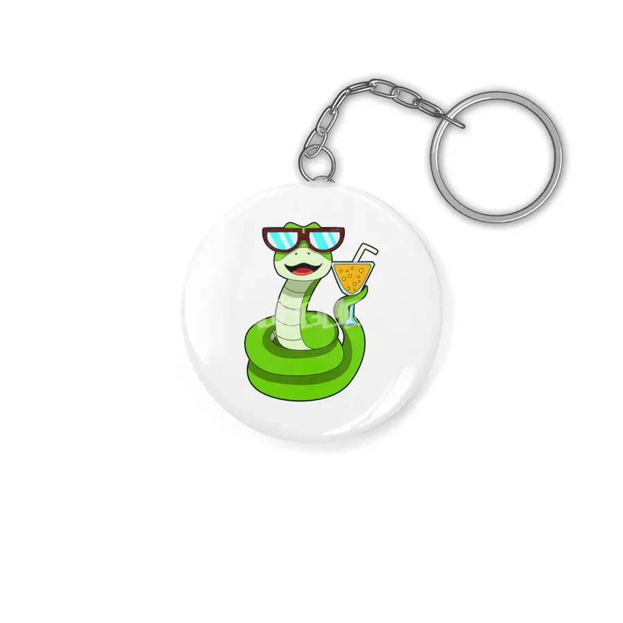 Snake with Drink Anahtarlık