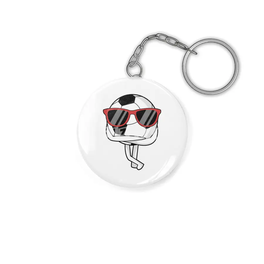 Soccer player with Sunglasses at Soccer Anahtarlık