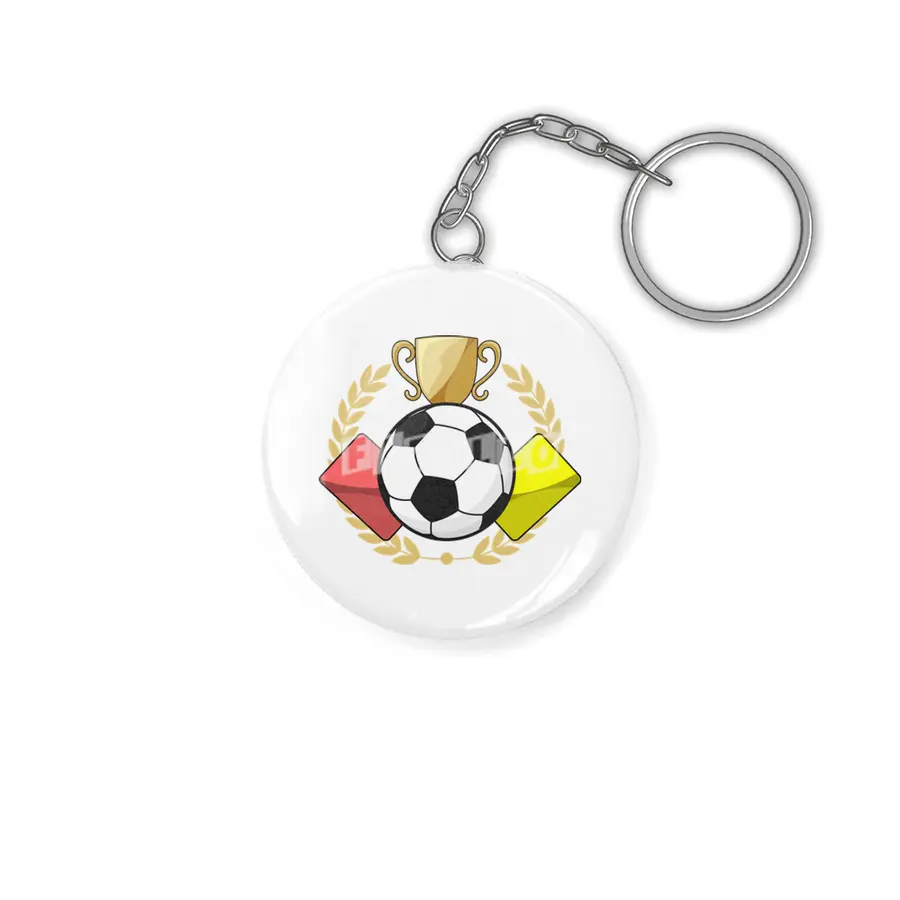 Soccer red & yellow card Trophy Anahtarlık