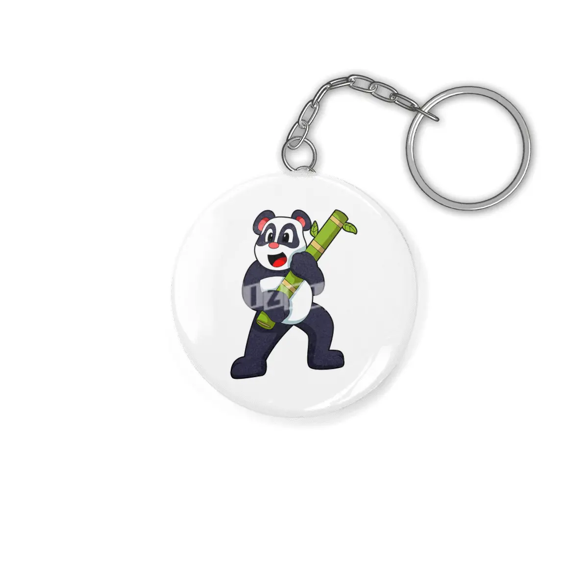 Panda with Bamboo Anahtarlık