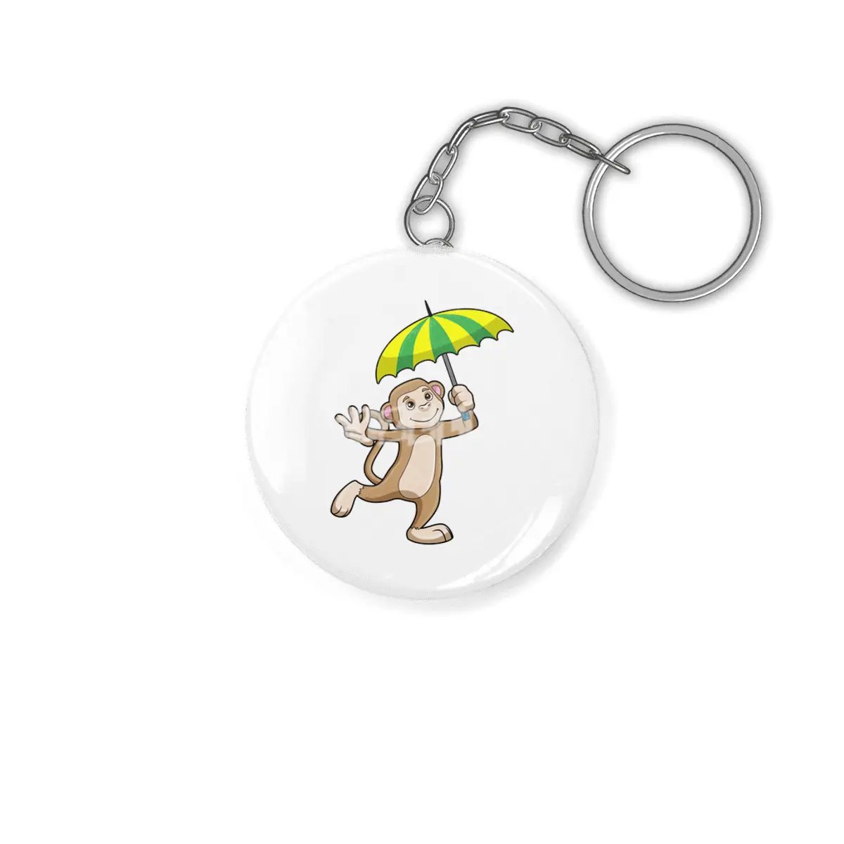 Monkey Rain Umbrella Anahtarlık