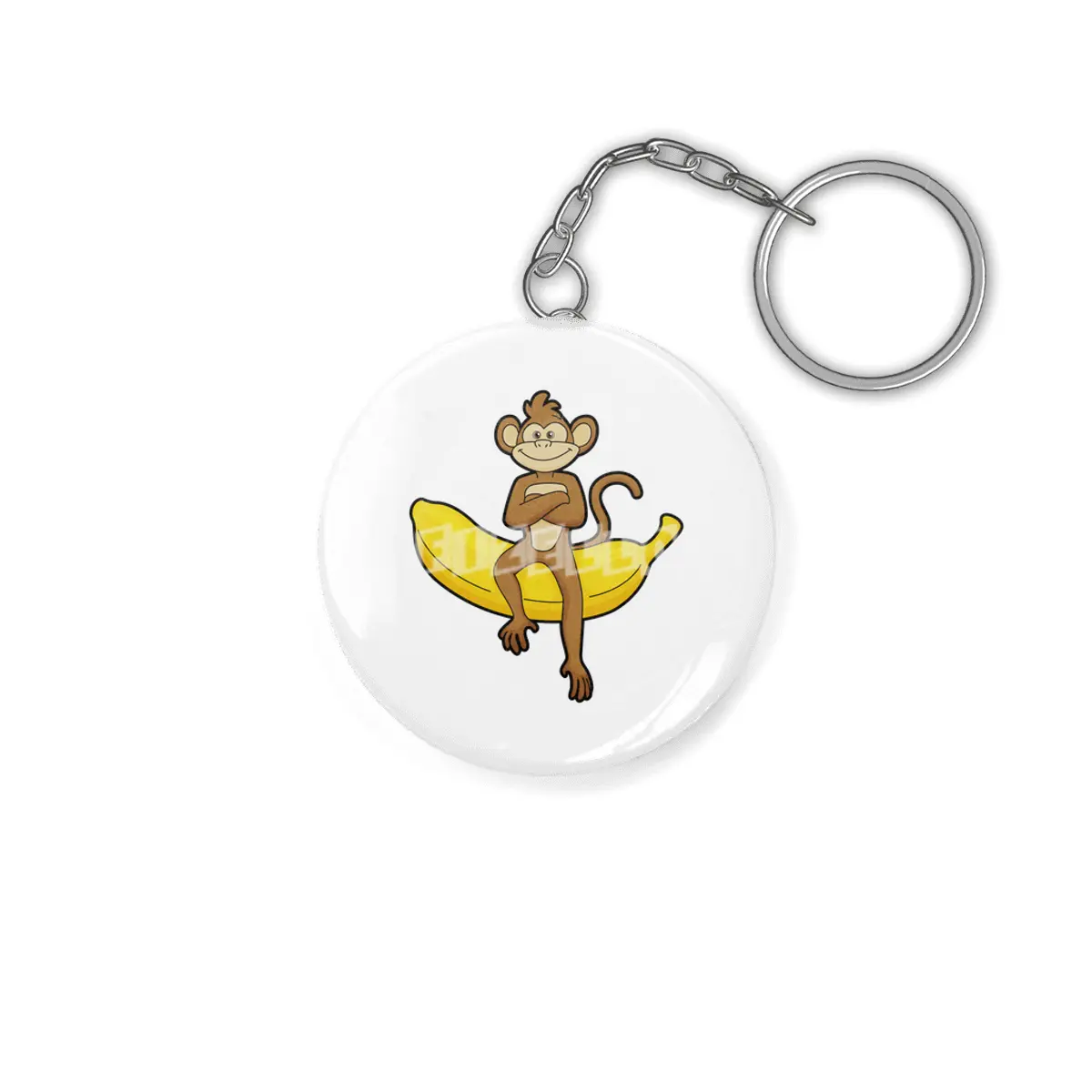 Monkey with Banana Anahtarlık