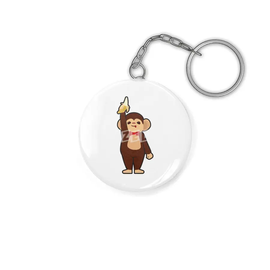 Monkey with Banana Anahtarlık