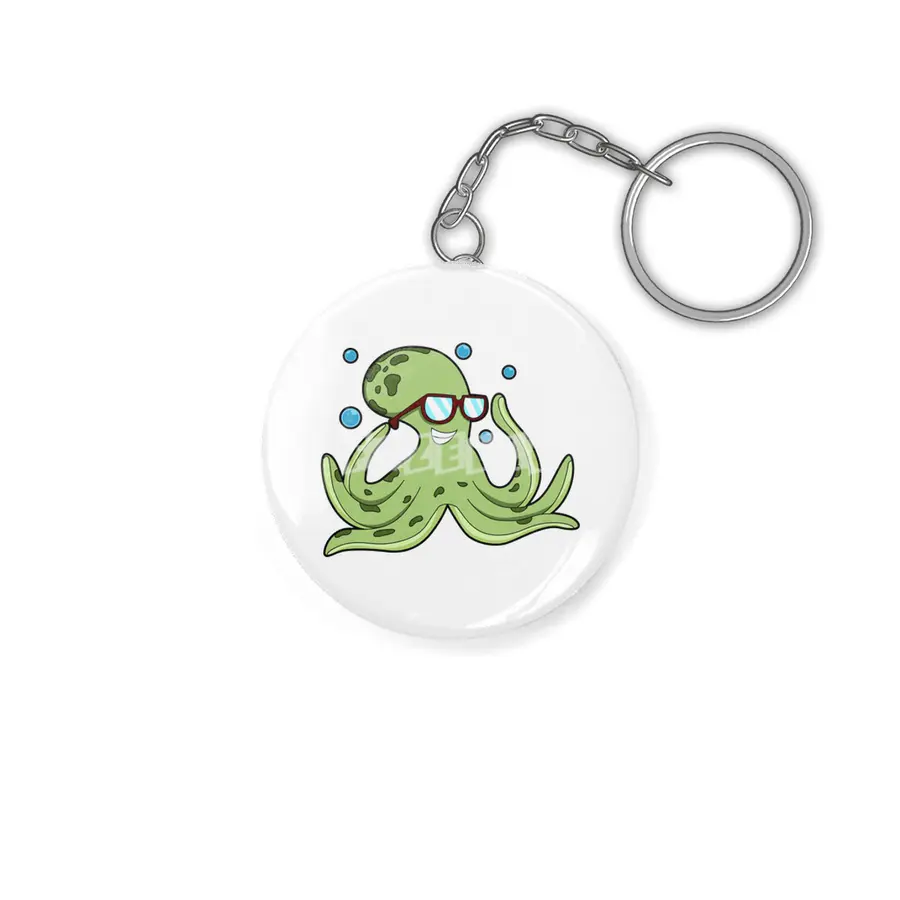 Octopus with Glasses Anahtarlık