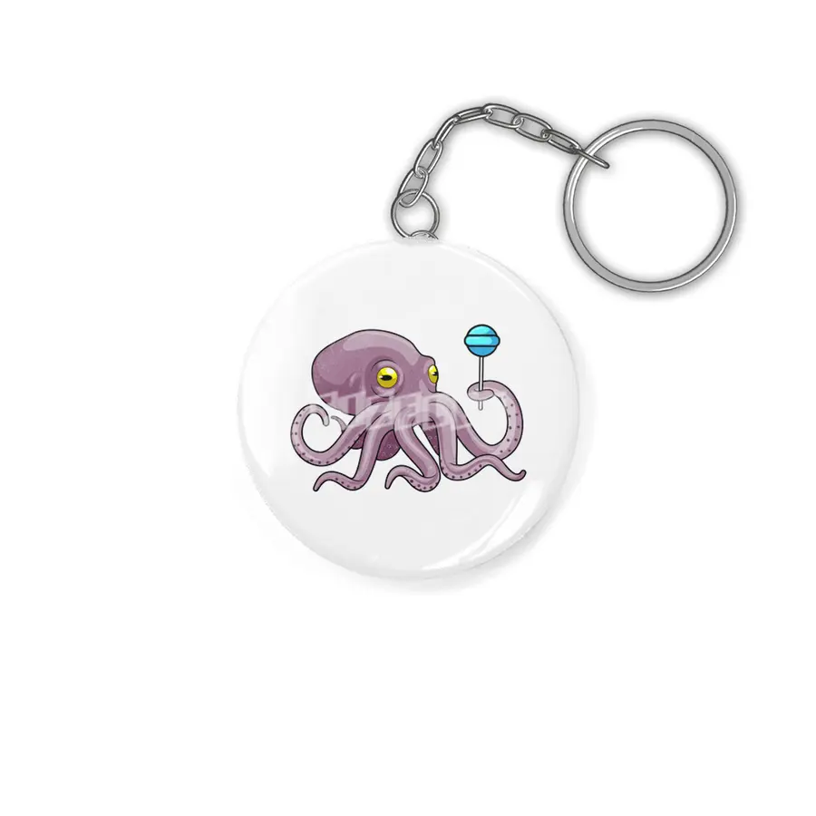 Octopus with Lollipop Anahtarlık