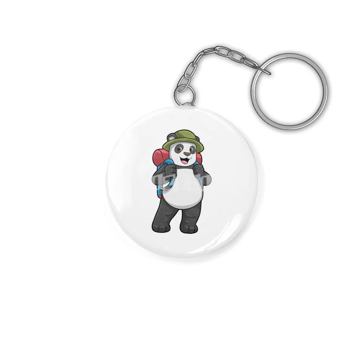 Panda as Hiker with Backpack Anahtarlık
