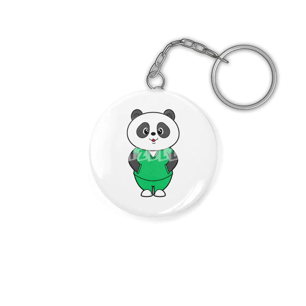 Panda as Nurse with Smock Anahtarlık