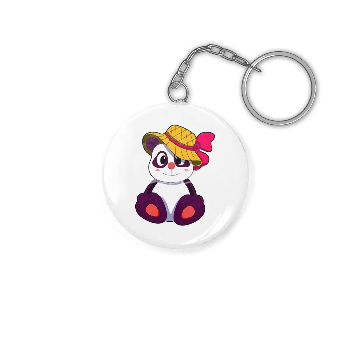 Panda with Hat Anahtarlık