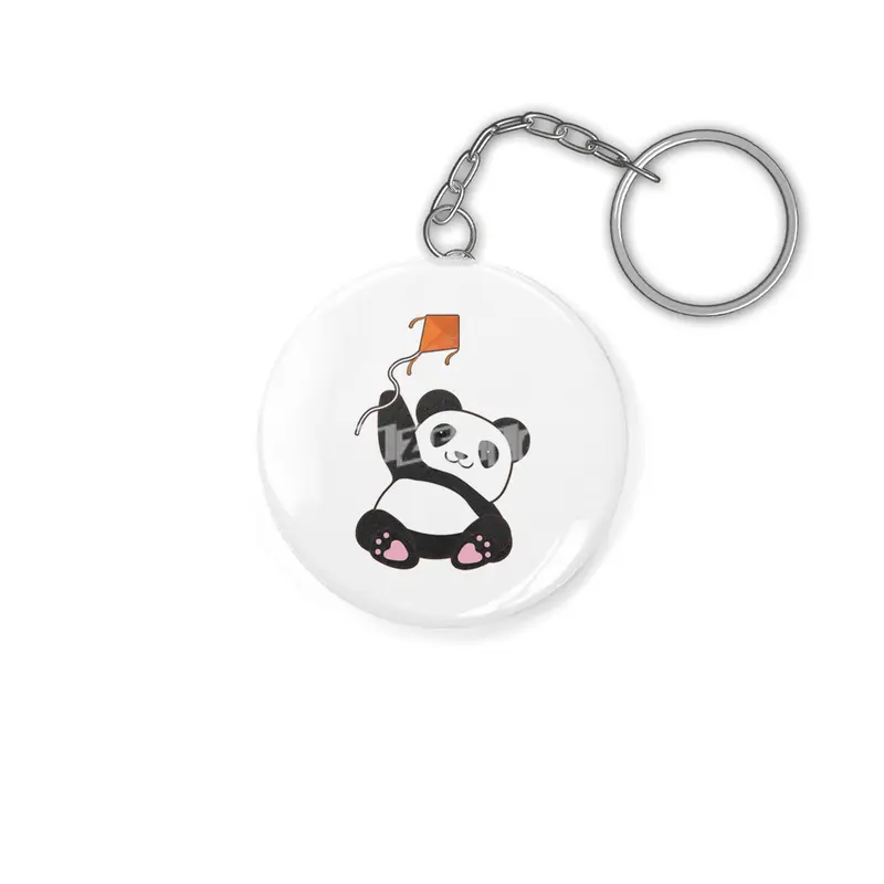 Panda with Kite Anahtarlık