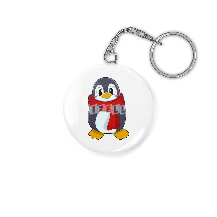 Penguin with Scarf Anahtarlık