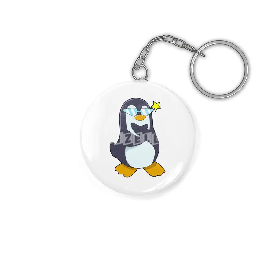 Penguin with Sunglasses Anahtarlık