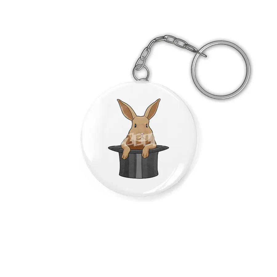 Rabbit Magician Magic hat Anahtarlık