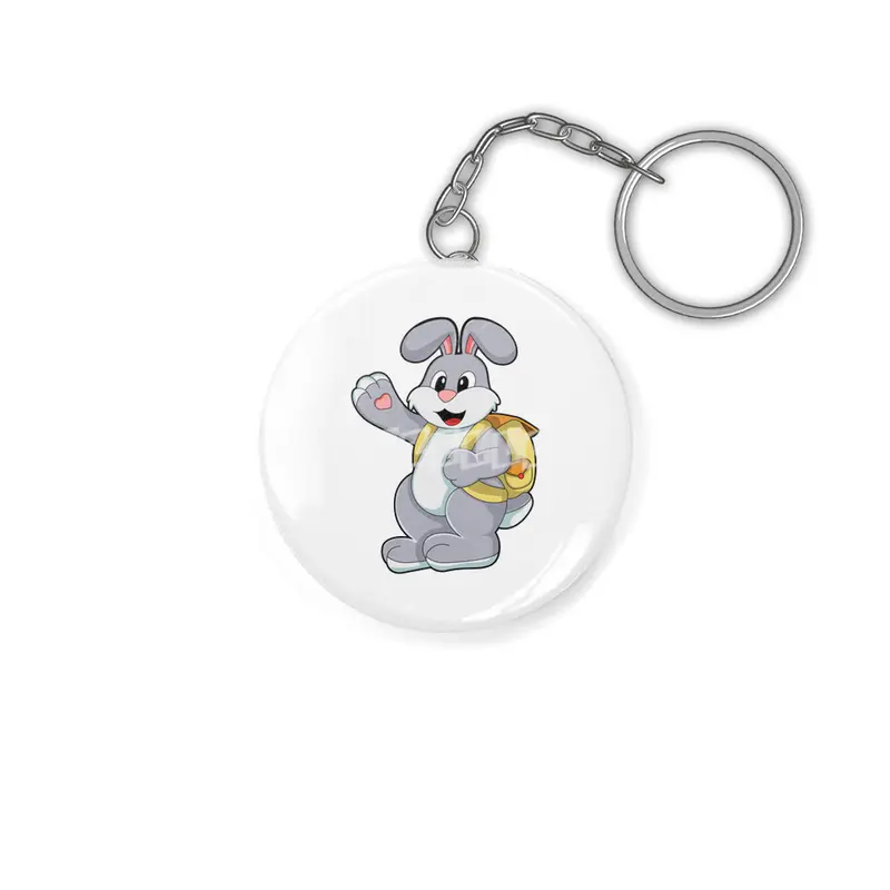 Rabbit with Backpack Anahtarlık