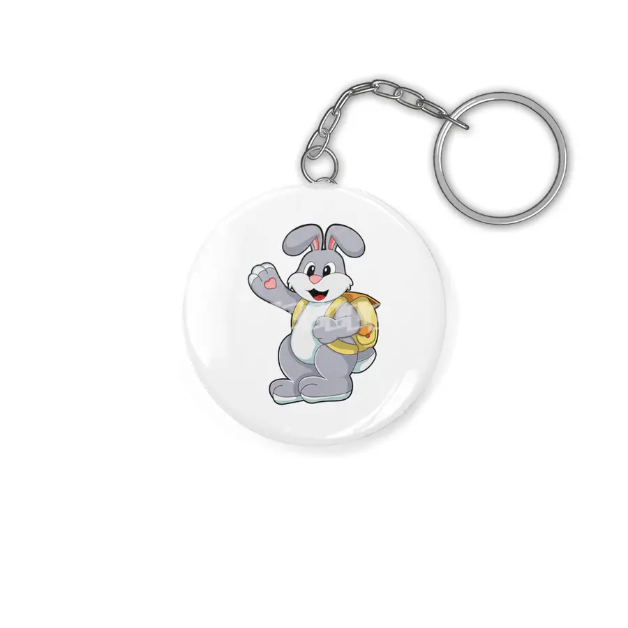 Rabbit with Backpack Anahtarlık