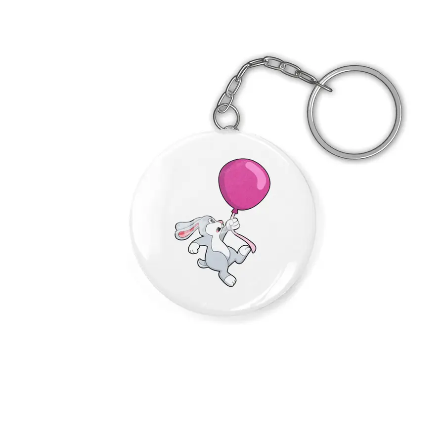 Rabbit with Balloon Anahtarlık