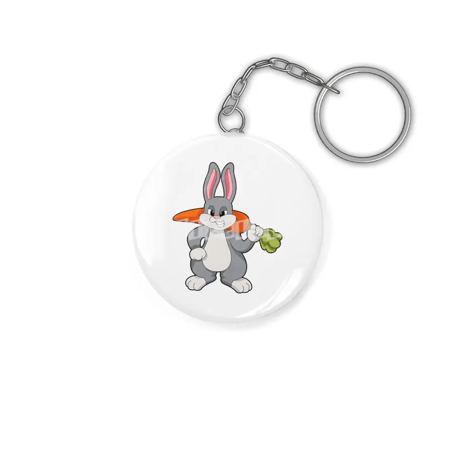 Rabbit with Carrot Anahtarlık