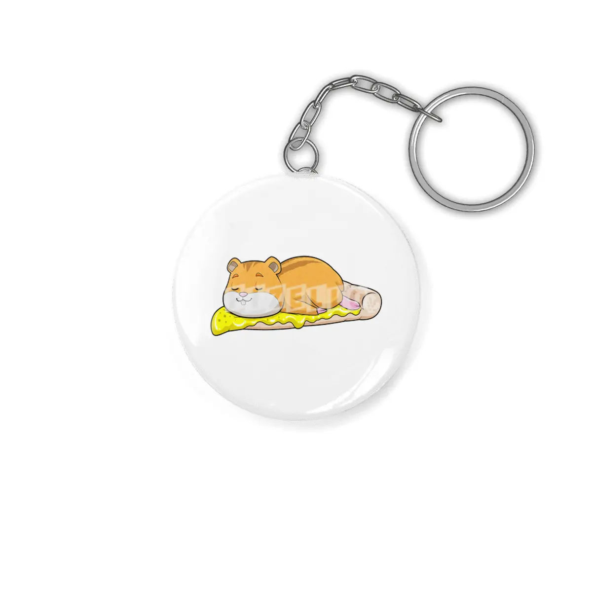 Hamster & Pizza with Cheese Anahtarlık