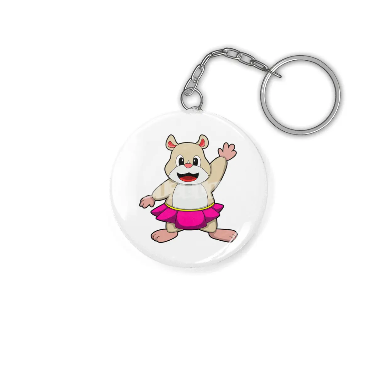 Hamster at Dance with Skirt Anahtarlık
