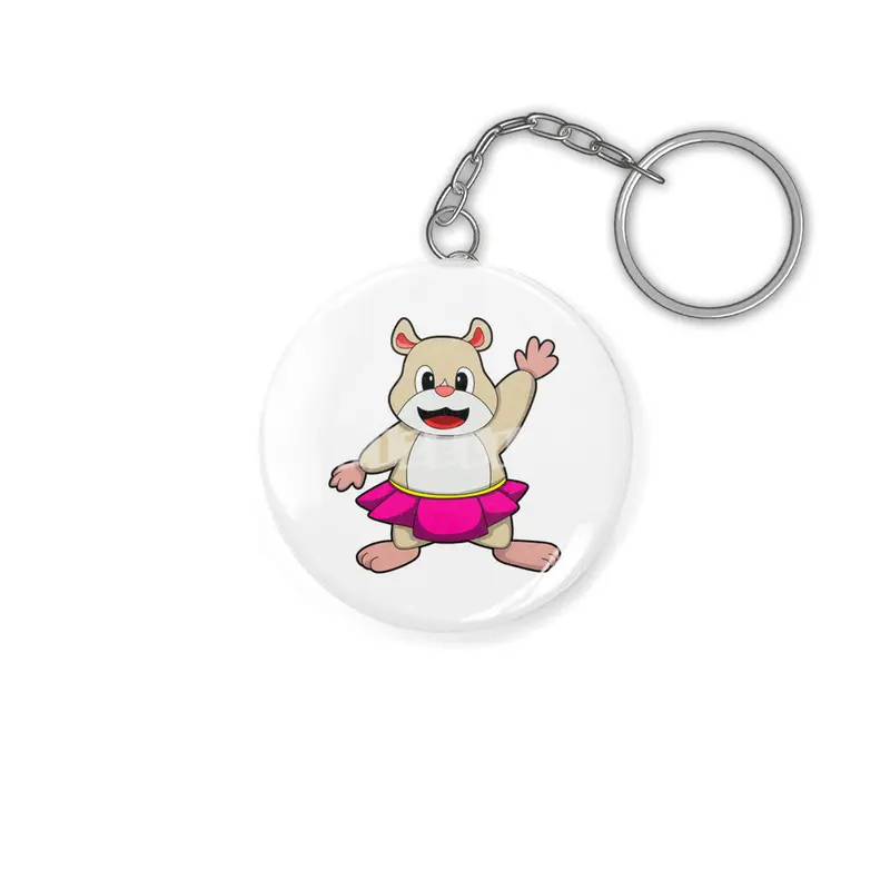 Hamster at Dance with Skirt Anahtarlık
