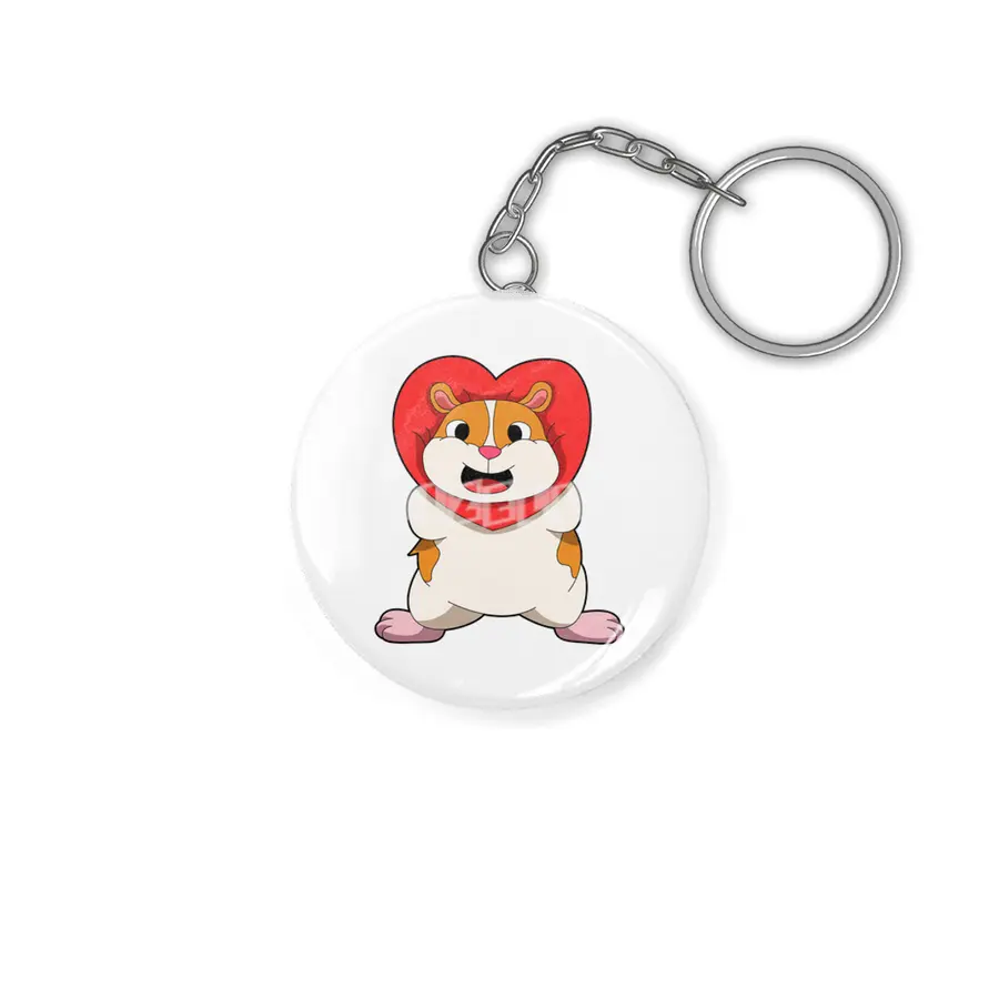 Hamster with Heart Anahtarlık
