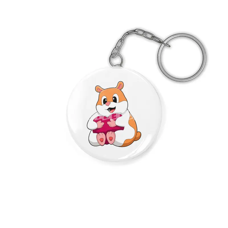 Hamster with Heart Anahtarlık